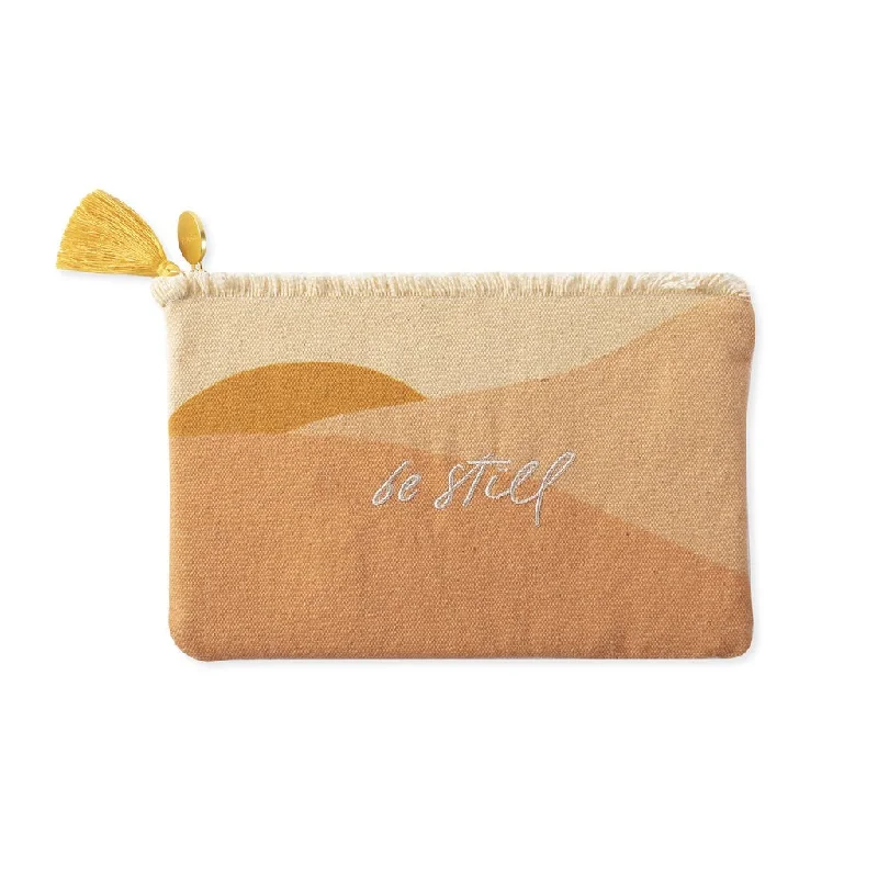 ""Be Still"" Canvas Pouch