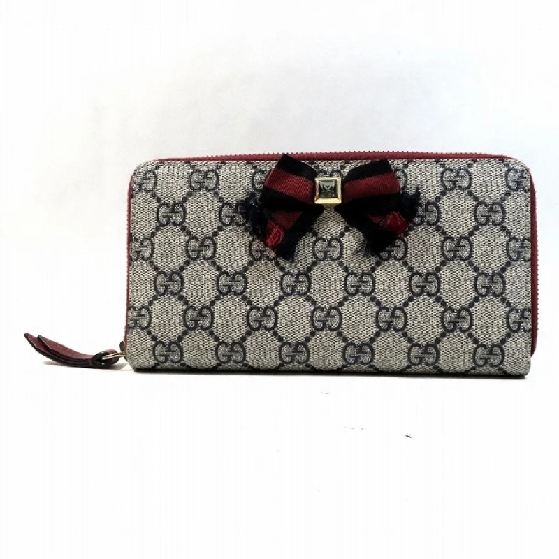 Gucci GG Supreme 435293 Round Long Wallet Ladies