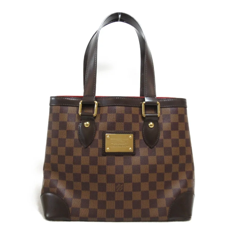 LOUIS VUITTON Hamstead PM Tote Bag Brown Ebene Damier PVC coated canvas N51205