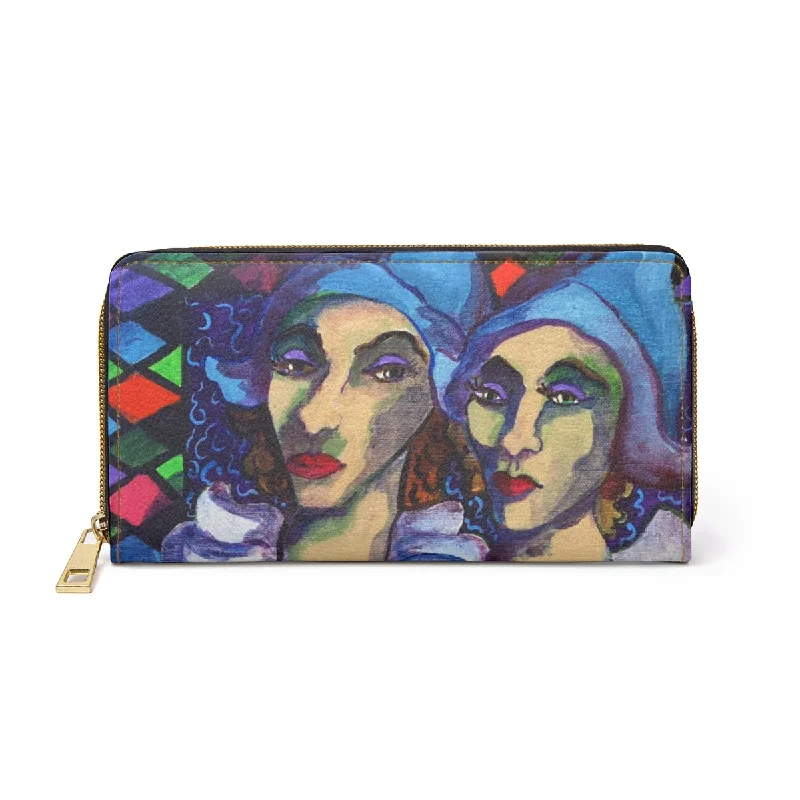 Zipper Wallet - Pierrot and Columbina