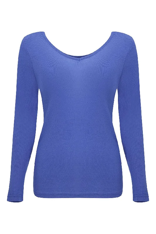 2 option neckline Merino Blend Top | DELFT | 6394ZR