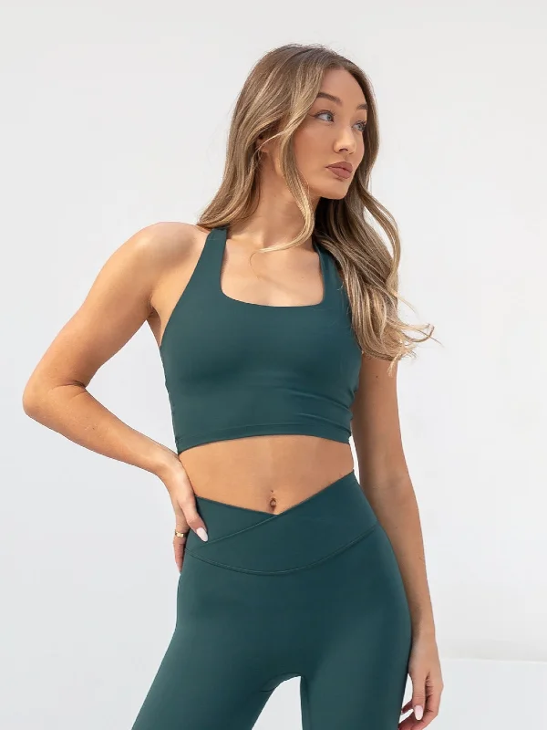 Studio Halter Neck Bra - Teal Green