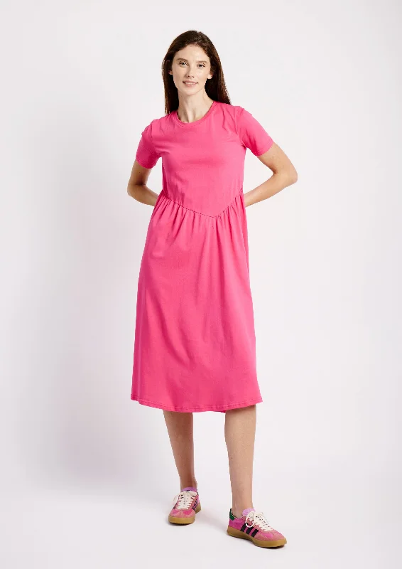 Diagonal Tee Dress in Pink