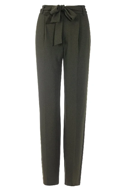 Stretch Crepe Regular Pants | OLIVE | 8225ZZ