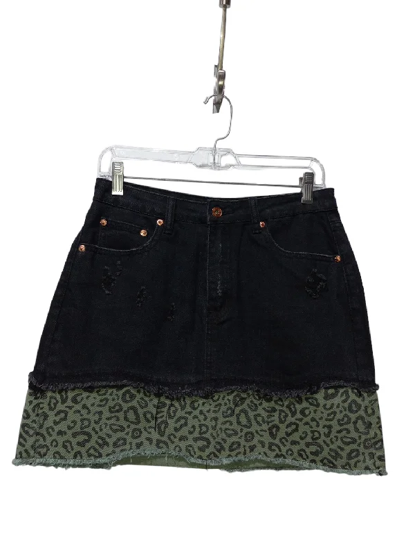 Black Denim Skirt Mini & Short Signature Collection, Size M