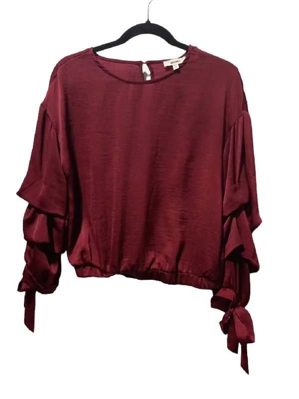 Blouse Long Sleeve By Meraki In Red, Size: S