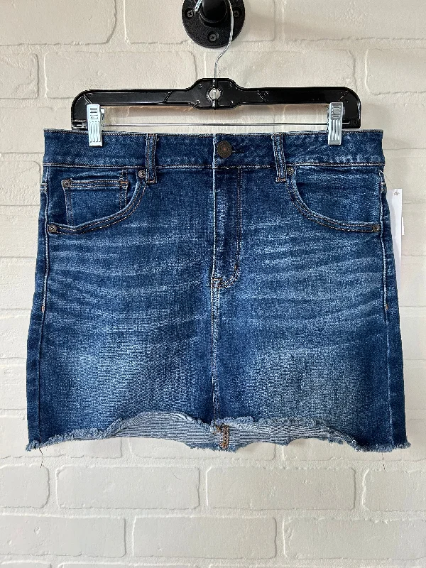 Blue Denim Skirt Mini & Short American Eagle, Size 14