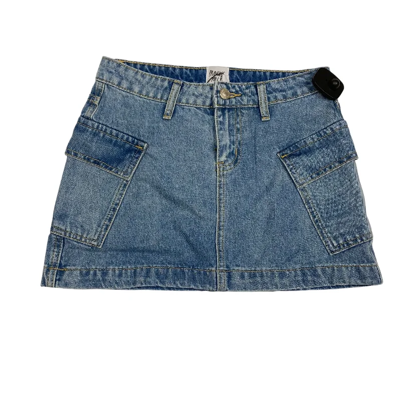 Blue Denim Skirt Mini & Short Princess Polly, Size Xs