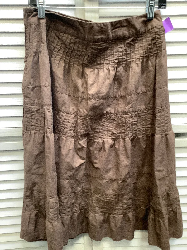 Brown Skirt Midi Clothes Mentor, Size 8