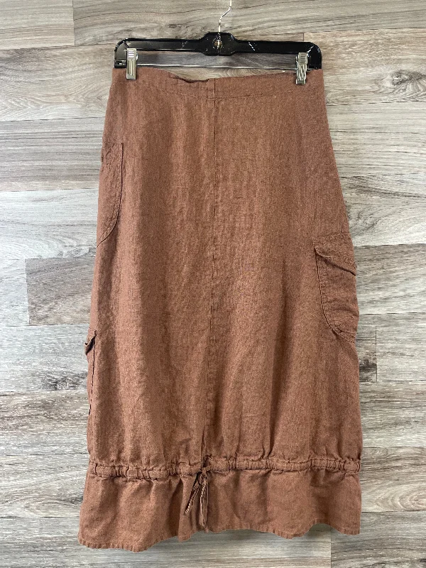 Brown Skirt Midi Flax, Size S