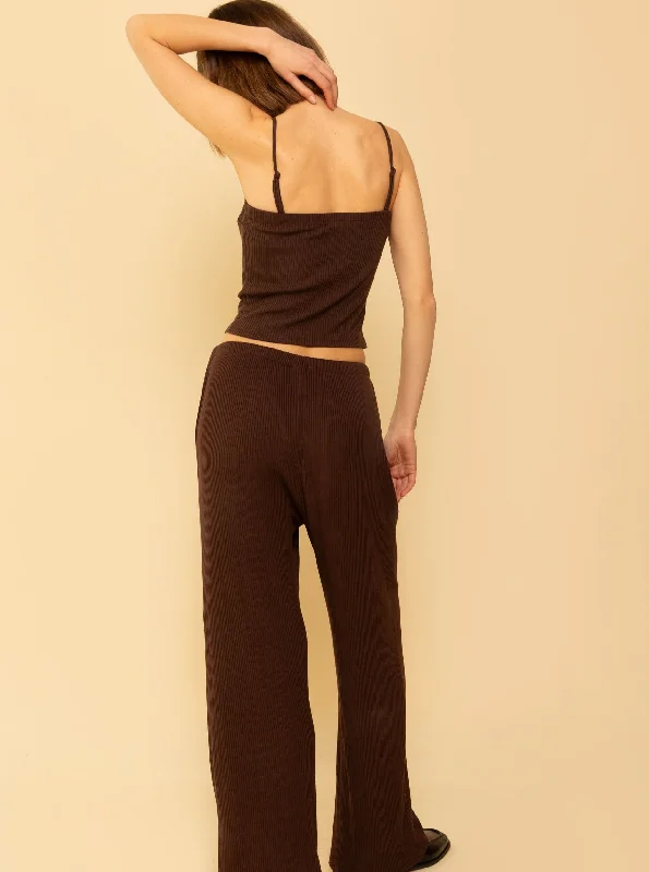 Paloma Pant - Chocolate Rib