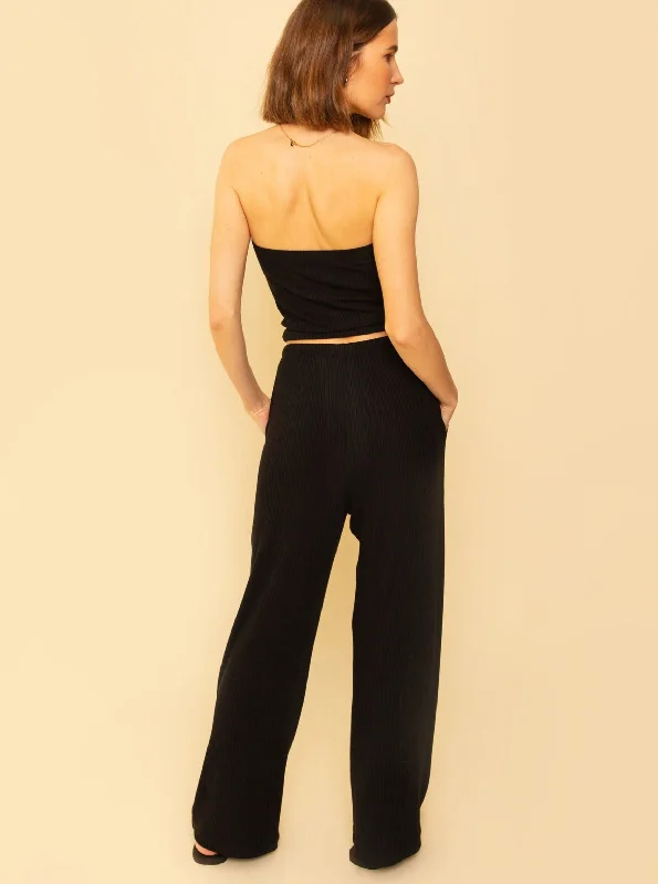 Paloma Pant - Black Rib