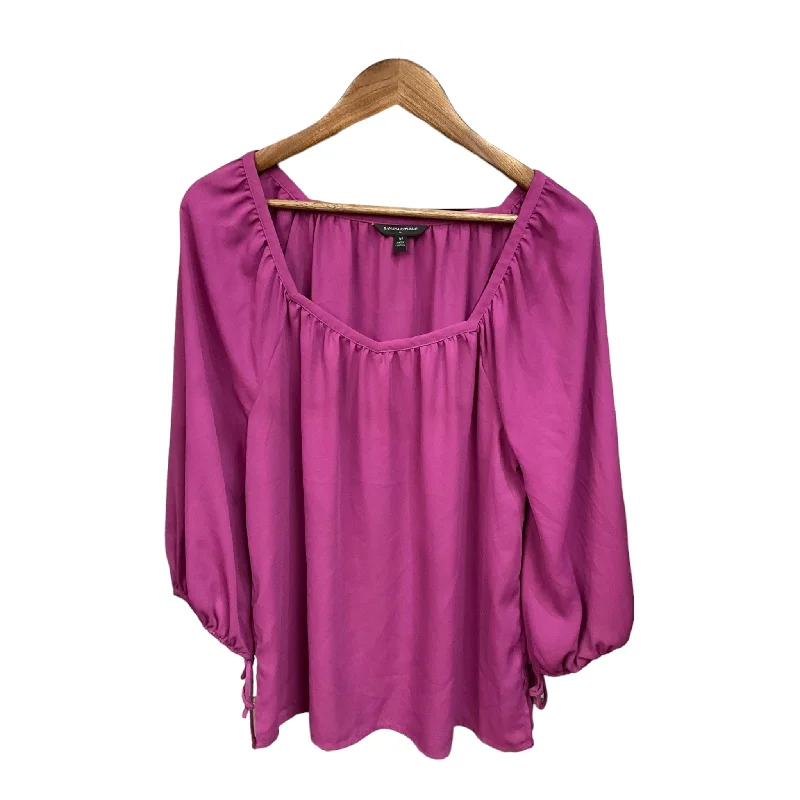 Purple Blouse Long Sleeve Banana Republic, Size M