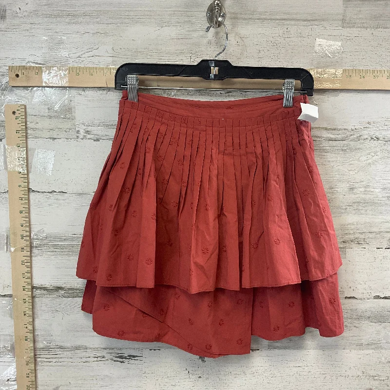 Red Skirt Mini & Short Ulla Johnson, Size 2