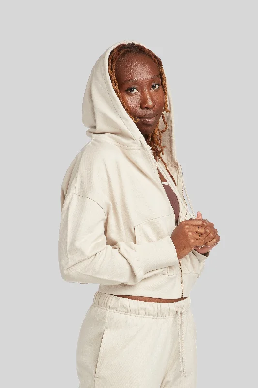 Thunder Zip Up Hoodie - Sand