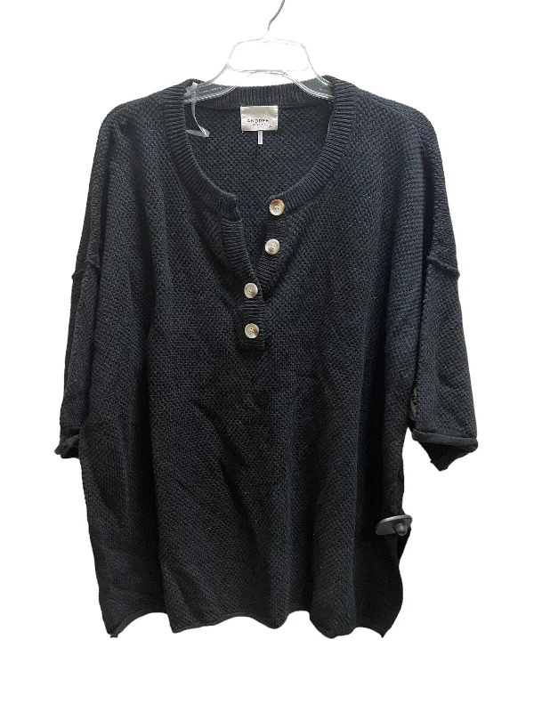 Top Short Sleeve By Andree By Unit In Black, Size: 3x