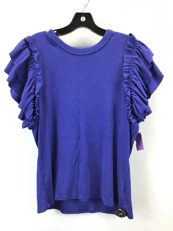 Top Short Sleeve By Express In Navy, Size: Xl