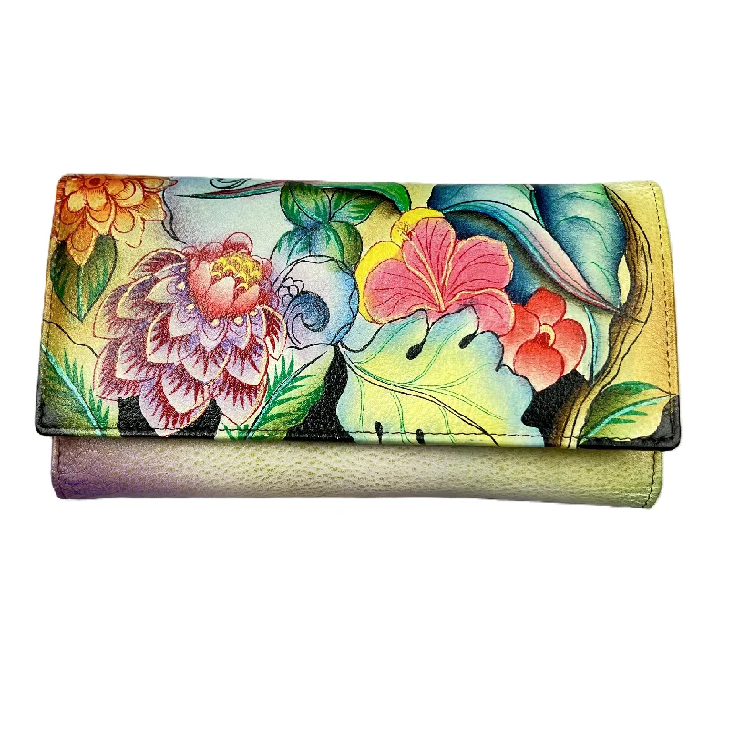 Wallet Leather By Anuschka, Size: Medium