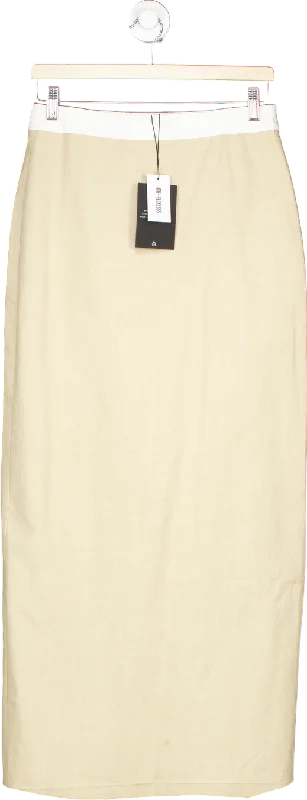 4th & Reckless Beige Eliana Skirt UK 10