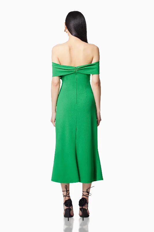 Sardinian 3D Midi Dress in Green