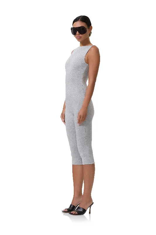 Tahlia Capri Catsuit - Heather Grey