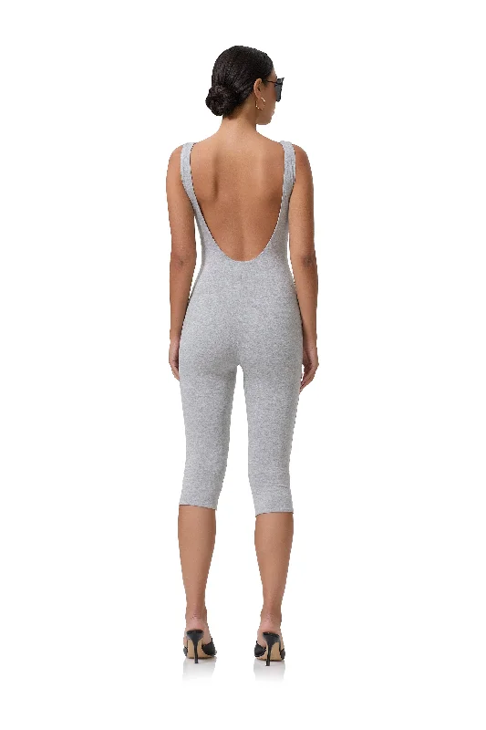 Tahlia Capri Catsuit - Heather Grey